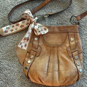 B Markowsky Tan Leather crossbody  Bag. Great used condition  -a rare beauty. 🍁🍂